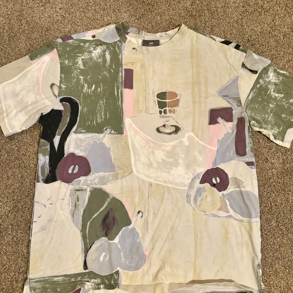 H&M Mens T-shirt - retro/art graphics - Small